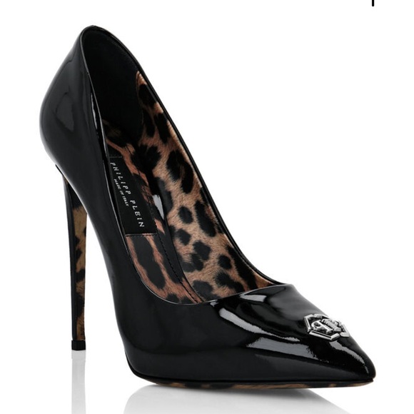 New Phillip Plein pumps with PP Hexagon on the toe. stiletto heel leather❤️ - Picture 1 of 7